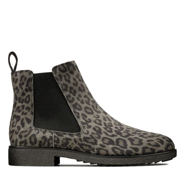 Clarks Womens Griffin Plaza Ankle Boots Leopard | CA-6981245